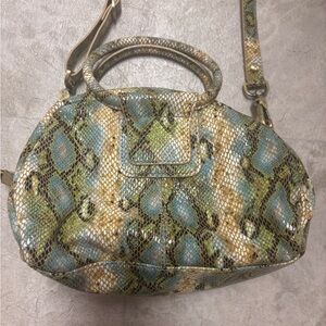 HOBO Multicolor Snake Print Shoulder Bag